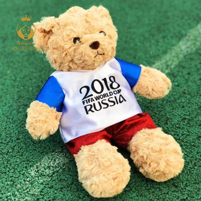 Football Star Plush Teddy Bear Doll | Kids & Fans Gift