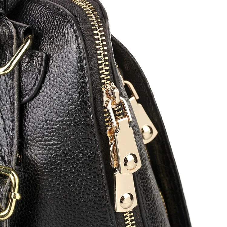 Zency Women's Crocodile Leather Backpack 100% Genuine Natural Travel Work School Bag with Notebook Compartment Laptop Carry-on