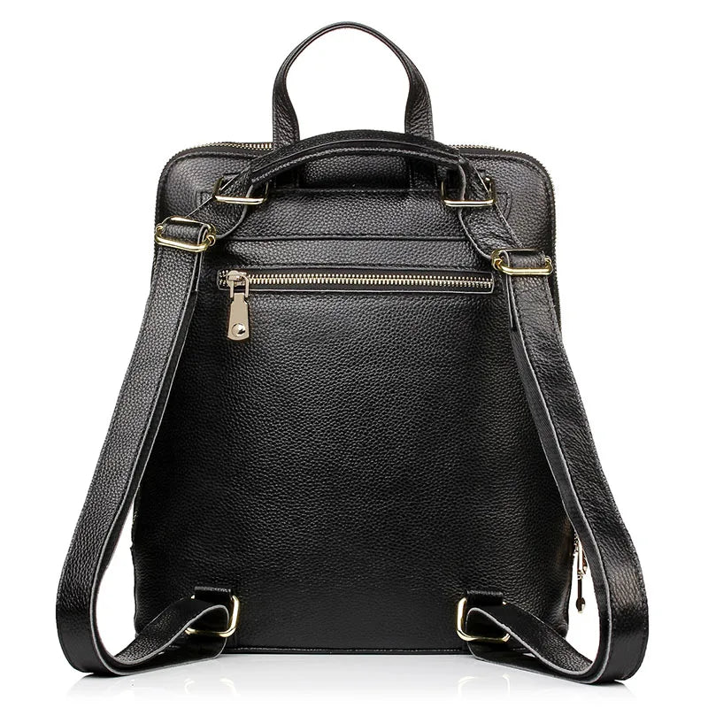 Zency Women's Crocodile Leather Backpack 100% Genuine Natural Travel Work School Bag with Notebook Compartment Laptop Carry-on