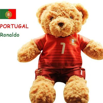Football Star Plush Teddy Bear Doll | Kids & Fans Gift