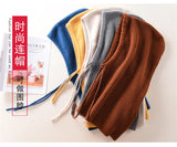 Women's Wool Blend Beanie & Hooded Scarf Set