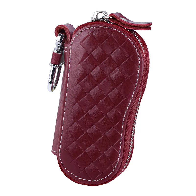 Genuine Leather Keychain Holder Organizer Wallet EDC Case Car Automobie Key Pouch Men Women Housekeeper Keys Bag
