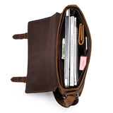 CONTACT'S crazy horse genuine leather men's bag vintage man shoulder bags for laptop messenger bags male bolsa crossbody handbag