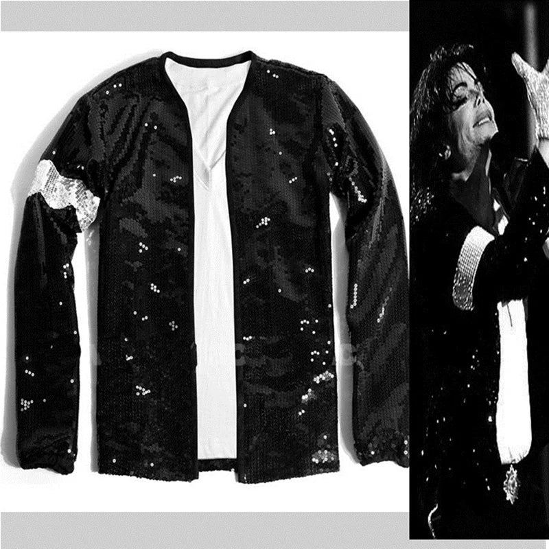 Michael Jackson Sequin Performance Jacket & Glove