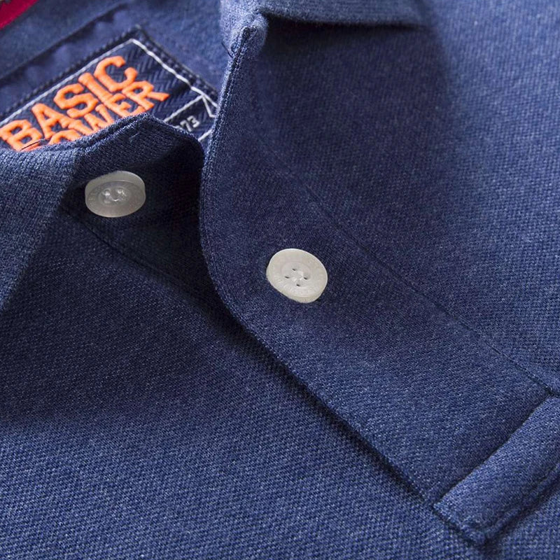 Men's Premium Cotton Polo Shirt | Short Sleeve Emblem Tee