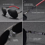 KINGSEVEN Vintage Polarized Pilot Sunglasses for Men