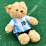Football Star Plush Teddy Bear Doll | Kids & Fans Gift