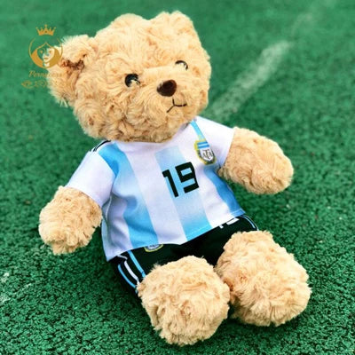 Football Star Plush Teddy Bear Doll | Kids & Fans Gift