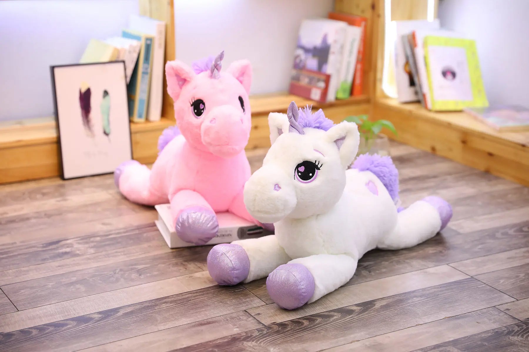 25-100CM Giant Size Unicorn Plush Toy Soft Stuffed Cartoon Unicorn Dolls Animal Horse High Quality Birthday Gift