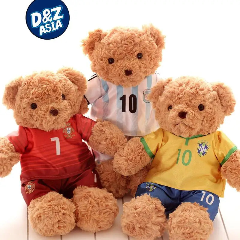 Football Star Plush Teddy Bear Doll | Kids & Fans Gift
