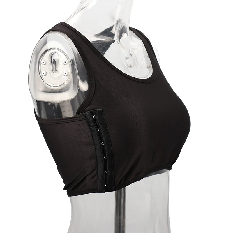 USA-Made Breathable Side-Buckle Mesh Chest Binder – Lightweight Summer Tank Top