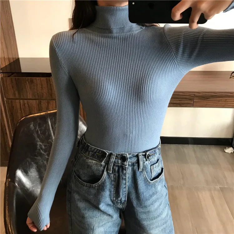 Women’s Ribbed Turtleneck Sweater