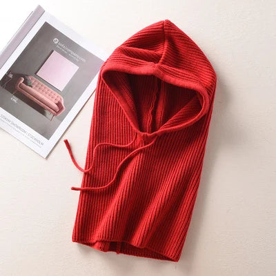 Women's Wool Blend Beanie & Hooded Scarf Set