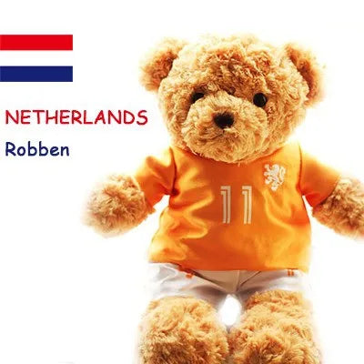 Football Star Plush Teddy Bear Doll | Kids & Fans Gift
