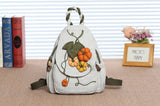 Luxury 3D Pumpkin Pattern Women Travel Backpack High Quality Linen Female Backpack Fashion Prettry Style Girls Daypack Backpack