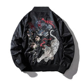 Gemini said Embroidered Dragon & Tiger Bomber Jacket