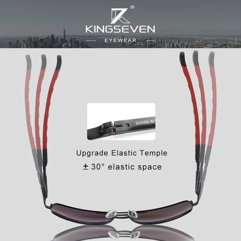 KINGSEVEN Vintage Polarized Pilot Sunglasses for Men
