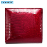 VICKAWEB Mini Wallet Women Genuine Leather Wallets Fashion Alligator Hasp Short Wallet Female Small Woman Wallets And Purses 209