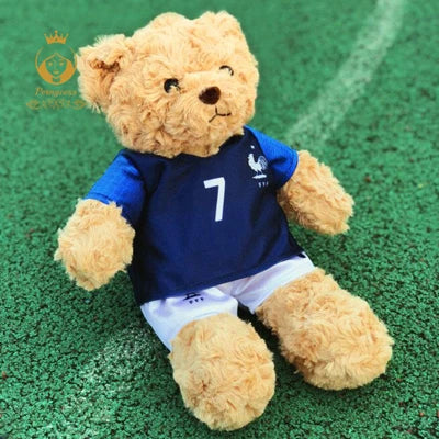 Football Star Plush Teddy Bear Doll | Kids & Fans Gift
