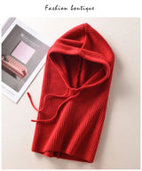 Women's Wool Blend Beanie & Hooded Scarf Set