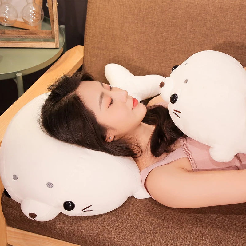 Adorable Sea Lion Plush Stuffed Animal Pillow Toy