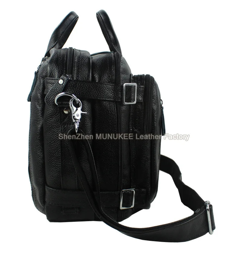 Fashion Multi-Function Full Grain Genuine Leather Travel Bag Men's Leather Luggage Travel Bag Duffle Bag Large Tote Weekend Bag