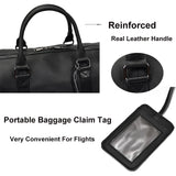 Natural Cowskin Travel Bags Waterproof Men's Leather Overnight Bag Handbag For Plane Luggage Men Male Weekend Bag Business 55cm