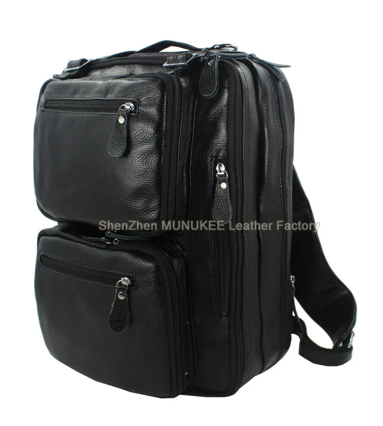 Fashion Multi-Function Full Grain Genuine Leather Travel Bag Men's Leather Luggage Travel Bag Duffle Bag Large Tote Weekend Bag