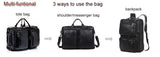Fashion Multi-Function Full Grain Genuine Leather Travel Bag Men's Leather Luggage Travel Bag Duffle Bag Large Tote Weekend Bag