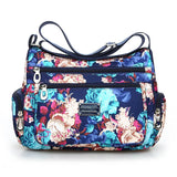 Fashion Floral Pattern Women Messenger Bag High Quality Durable Nylon Shoulder Bag Flower Pattern Multi-pockets Women Handbag