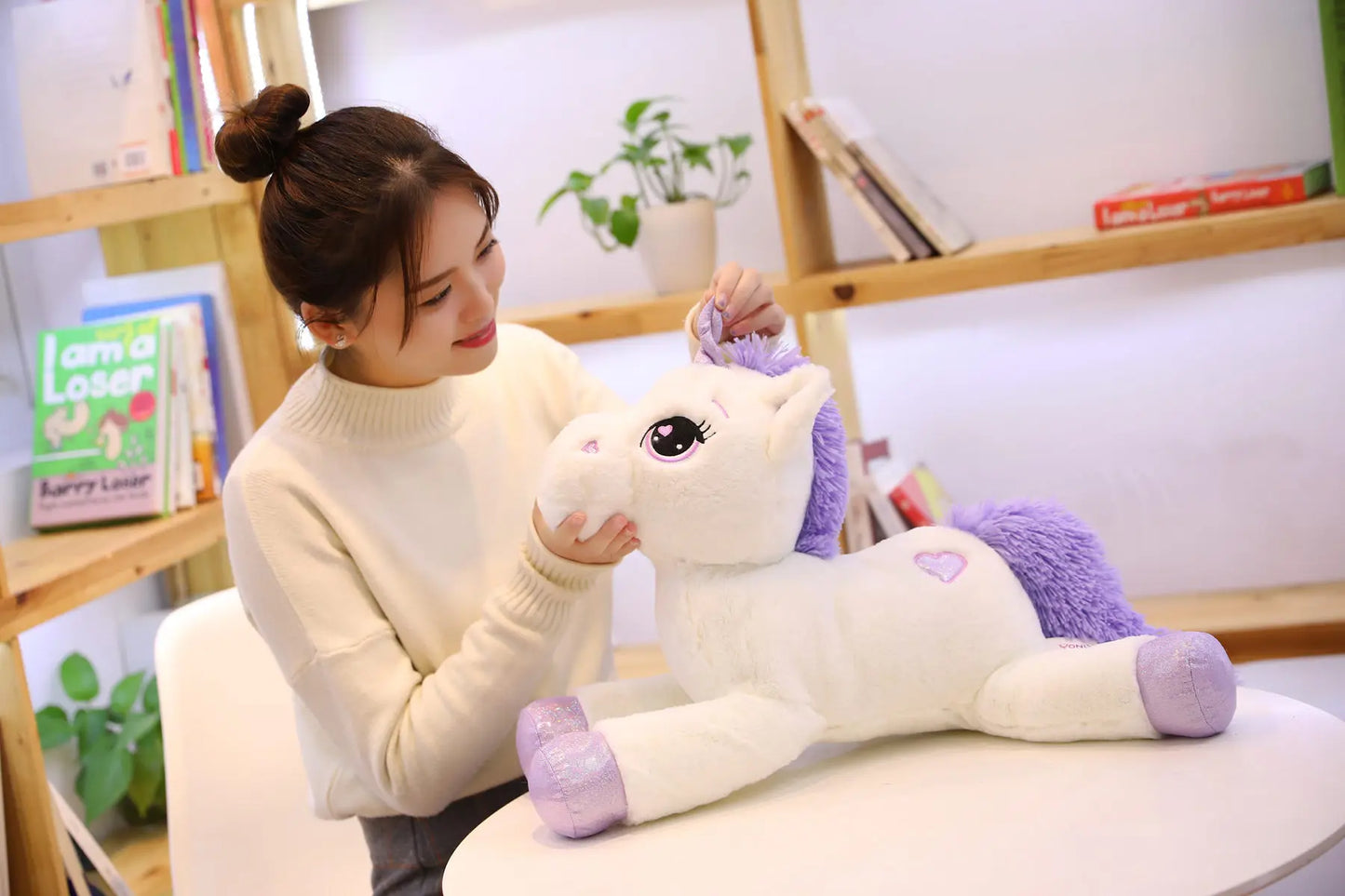 25-100CM Giant Size Unicorn Plush Toy Soft Stuffed Cartoon Unicorn Dolls Animal Horse High Quality Birthday Gift