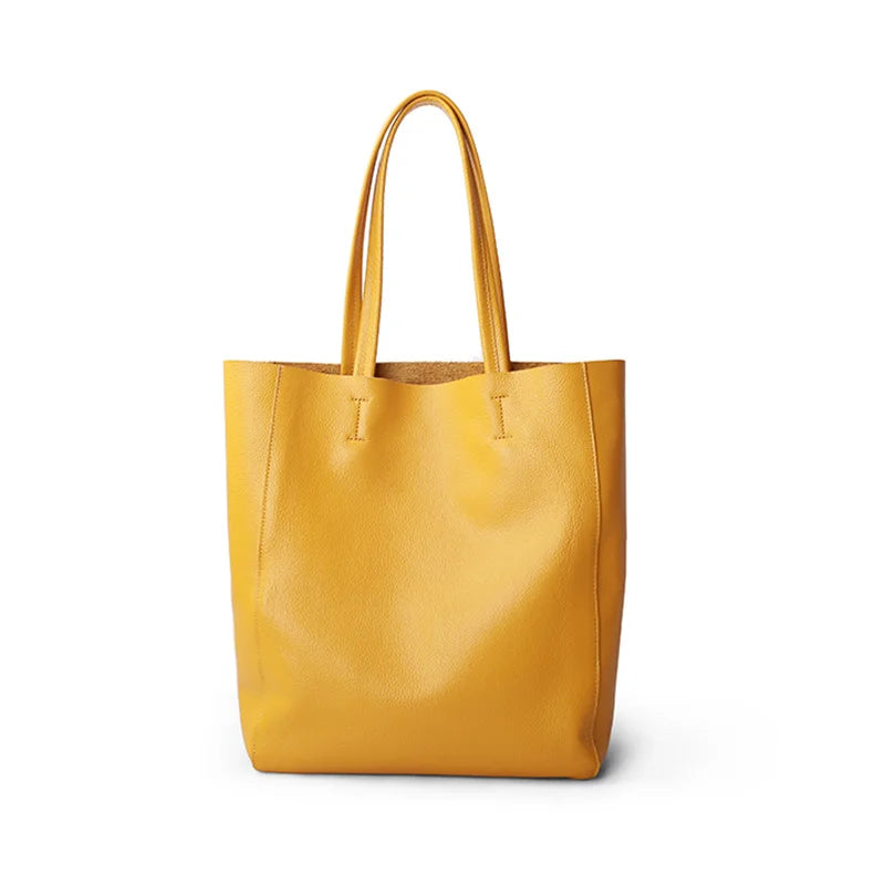 Women Luxury Bag Casual Tote Female Fashion Summer Beach Handbag Lady Popular Soft Cowhide Genuine Leather Shoulder Shopping Bag