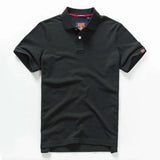 Men's Premium Cotton Polo Shirt | Short Sleeve Emblem Tee