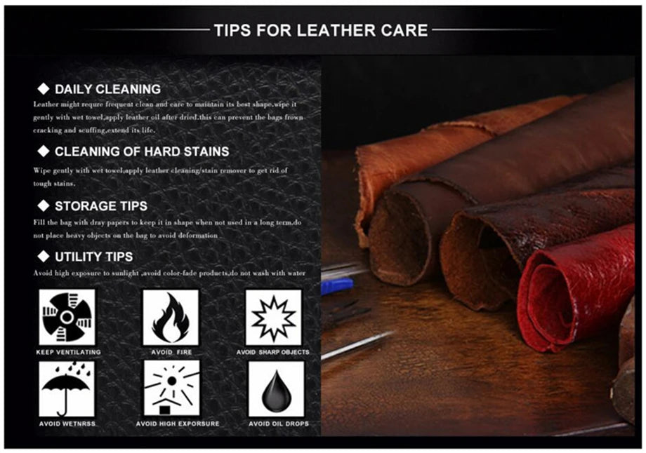 Professional Leather Business Messenger Bag