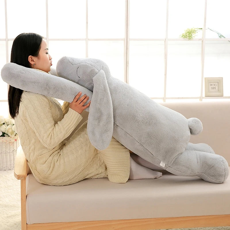 Lovely Giant Animal 90cm 120cm Soft Cartoon Big Ear Bunny Plush Toy Rabbit Stuffed Pillow Girl Gift