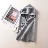 Women's Wool Blend Beanie & Hooded Scarf Set