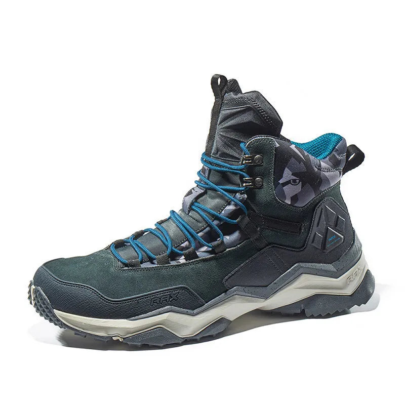 RAX Waterproof Hiking Shoes Men Winter Outdoor Sneakers for Men Snow Boots Plush Mountain Snowboots Outdoor Tourism Jogging Shoe