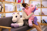 25-100CM Giant Size Unicorn Plush Toy Soft Stuffed Cartoon Unicorn Dolls Animal Horse High Quality Birthday Gift