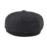 BOTVELA Tweed Wool 8-Panel Herringbone Newsboy Cap