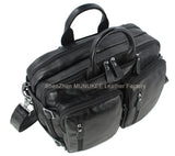Fashion Multi-Function Full Grain Genuine Leather Travel Bag Men's Leather Luggage Travel Bag Duffle Bag Large Tote Weekend Bag