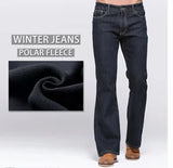 Men's Stretch Bootcut Jeans | Slim Flare Denim Trousers