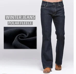 Men's Stretch Bootcut Jeans | Slim Flare Denim Trousers