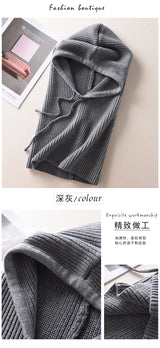 Women's Wool Blend Beanie & Hooded Scarf Set