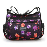 Fashion Floral Pattern Women Messenger Bag High Quality Durable Nylon Shoulder Bag Flower Pattern Multi-pockets Women Handbag