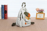 Luxury 3D Pumpkin Pattern Women Travel Backpack High Quality Linen Female Backpack Fashion Prettry Style Girls Daypack Backpack
