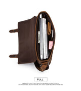 CONTACT'S crazy horse genuine leather men's bag vintage man shoulder bags for laptop messenger bags male bolsa crossbody handbag