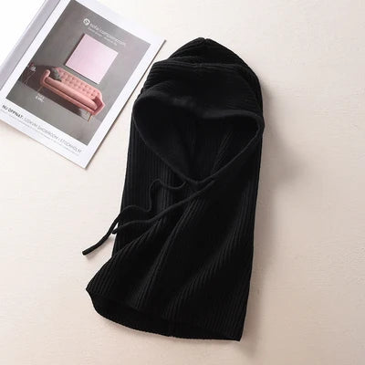 Women's Wool Blend Beanie & Hooded Scarf Set