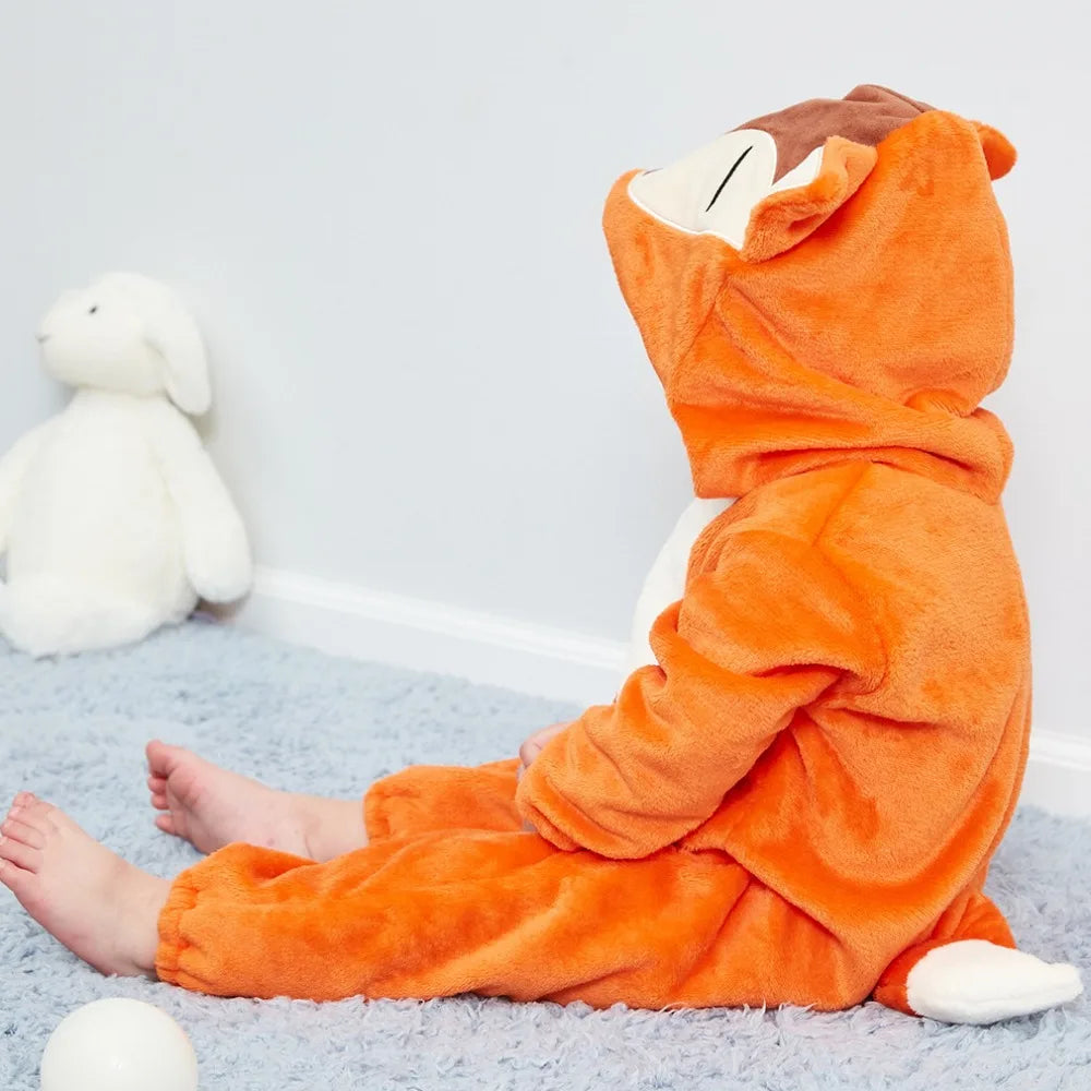 Adorable Animal Cartoon Baby Winter Rompers