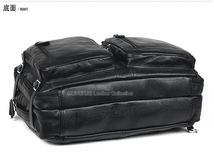 Fashion Multi-Function Full Grain Genuine Leather Travel Bag Men's Leather Luggage Travel Bag Duffle Bag Large Tote Weekend Bag