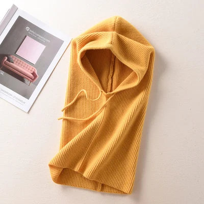 Women's Wool Blend Beanie & Hooded Scarf Set